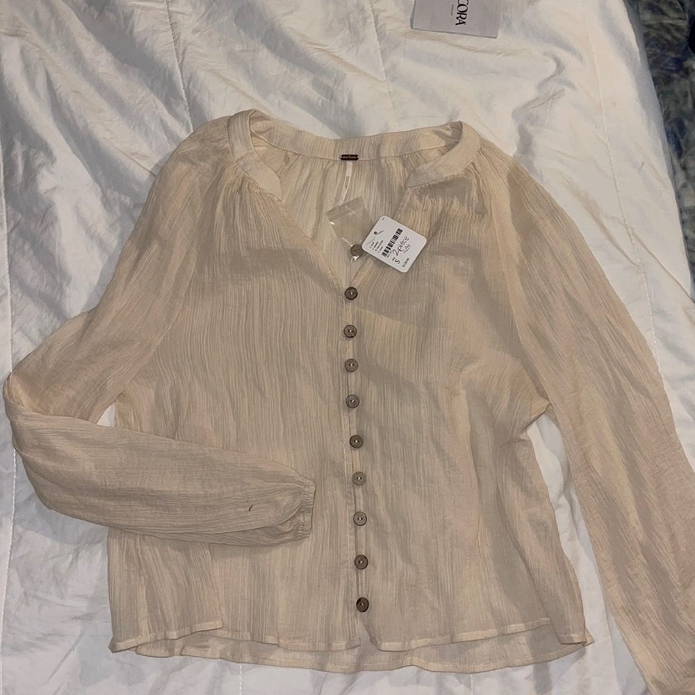 Free People Sheer Blouse